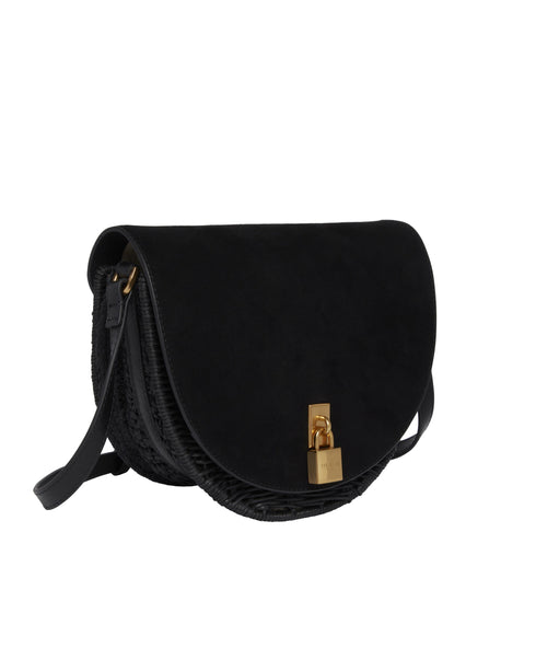 OXFORDD-Bags-Padlock Detail Rattan Saddle Bag- Ted Baker Romania
